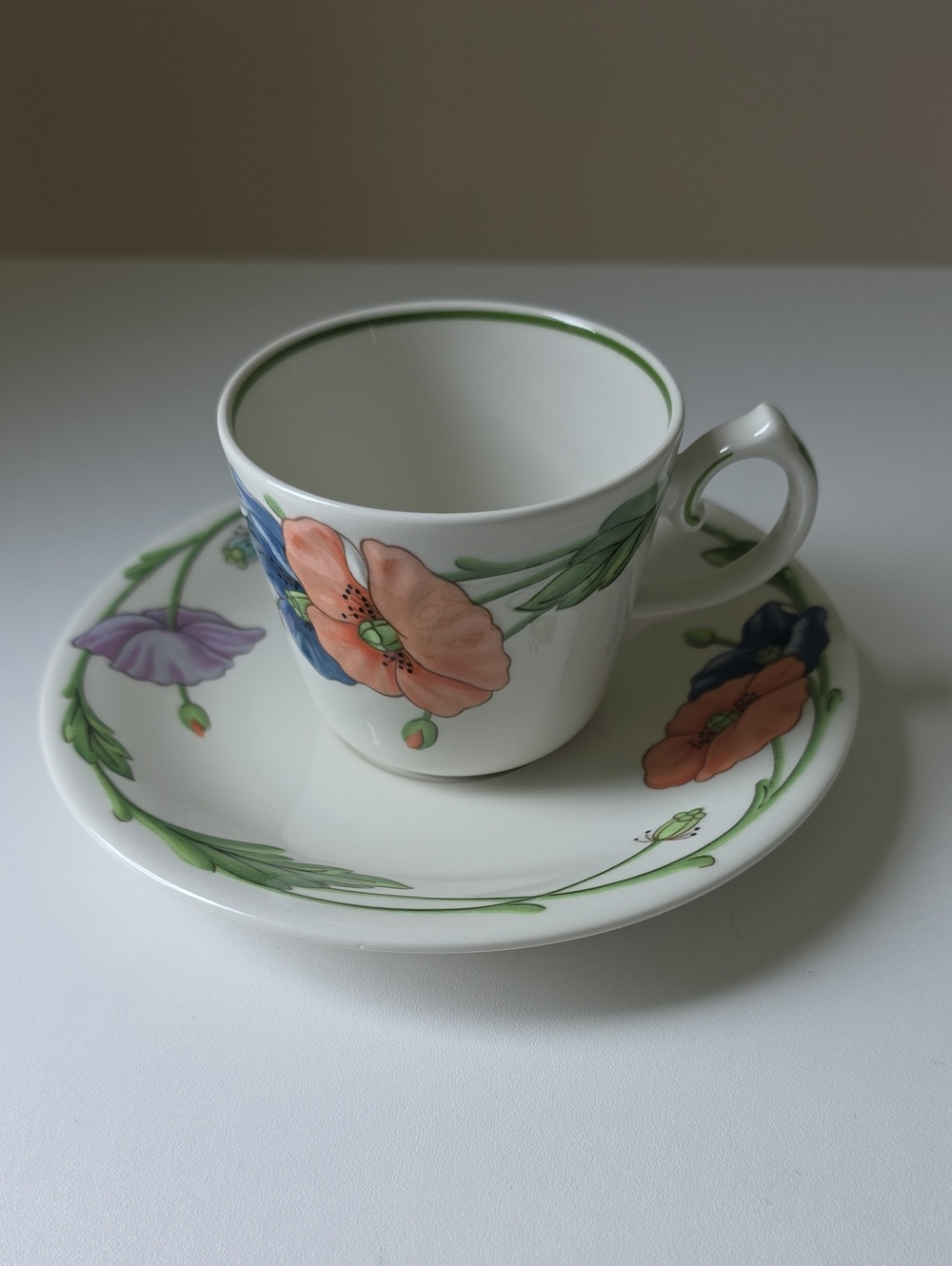 Villeroy & Boch Amapola Flat Cup and Saucer Set